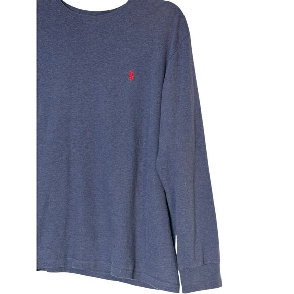 Ralph Lauren Polo blue purple long sleeves tee size Medium - Picture 6 of 7